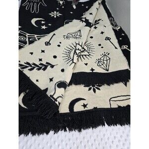 Halloween Celestial Docofil Throw Blanket 100% Cotton Portugal Reversible Bats